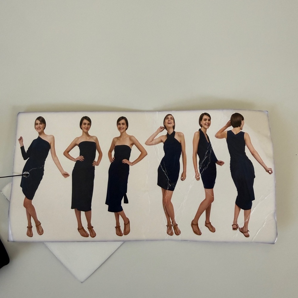 Norma Kamali All in One Convertible Black Dress Small
